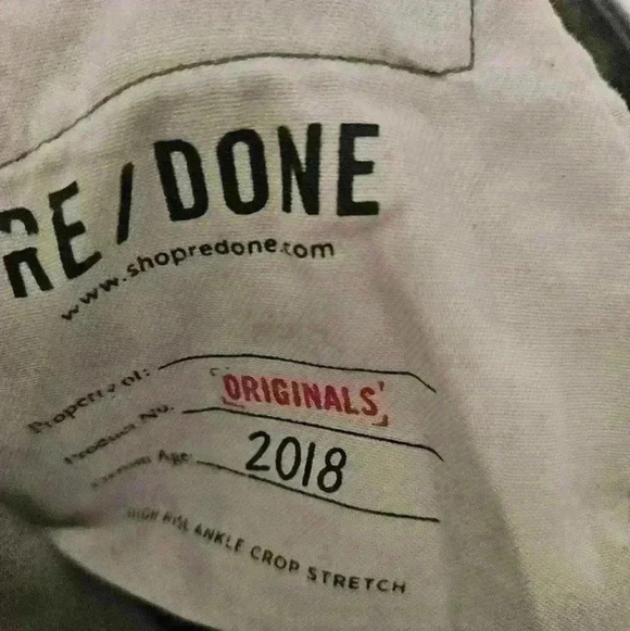 RE/DONE Originals Camo High Rise Ankle Crop Jeans - Picture 3 of 5